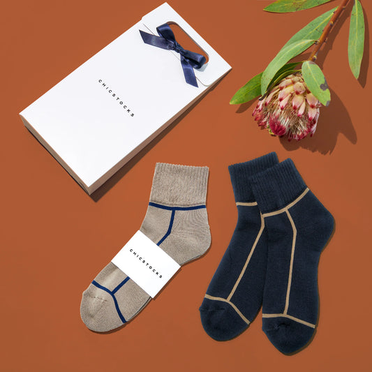 アンクルソックス  2足ギフトバッグ  全7色