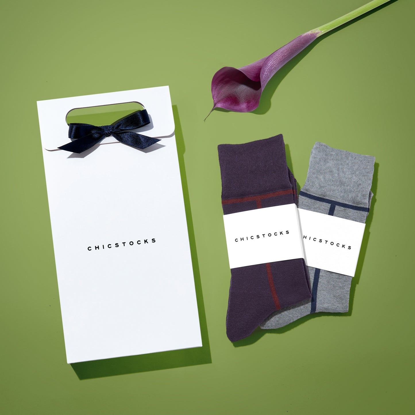 ラインソックス 2足ギフトバッグ 全8色