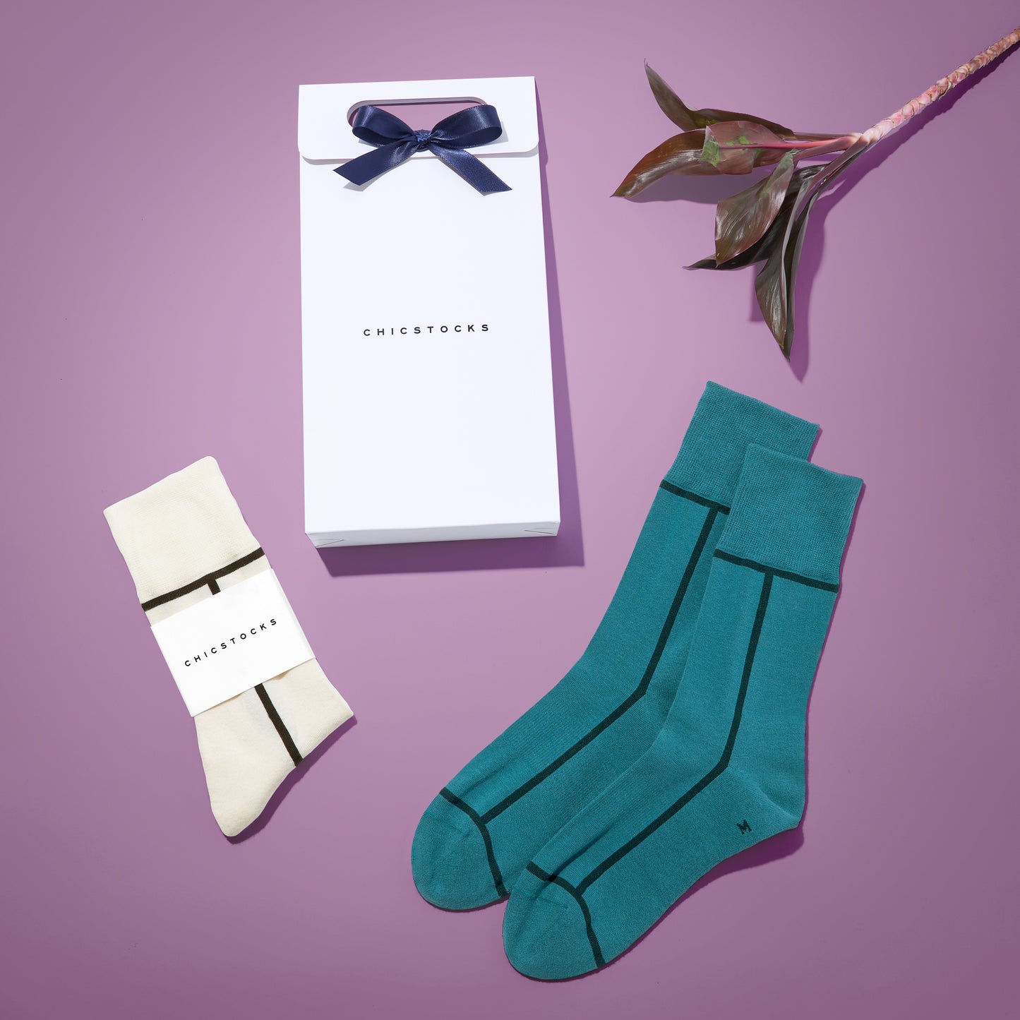 ラインソックス 2足ギフトバッグ 全8色