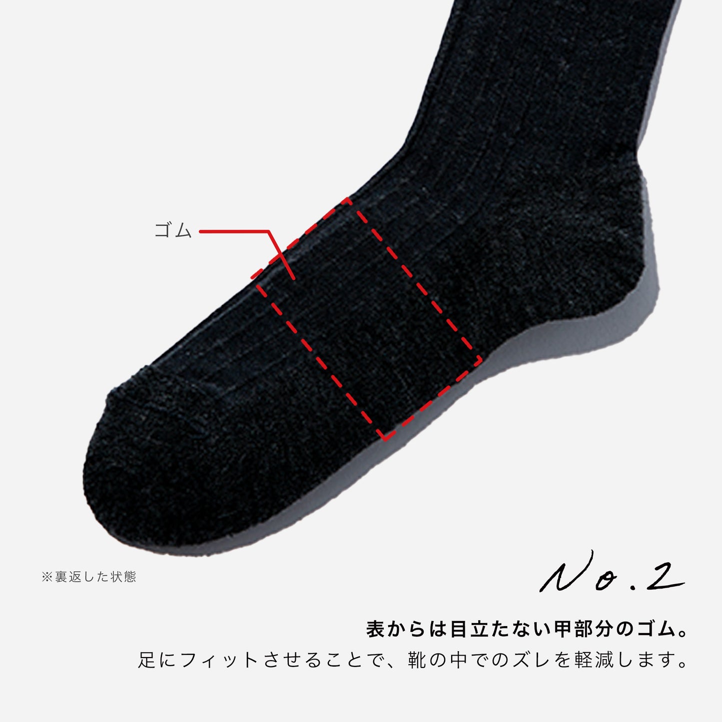 ウールドレスリブソックス 1足ギフトボックス(手提げ付き) 全3色