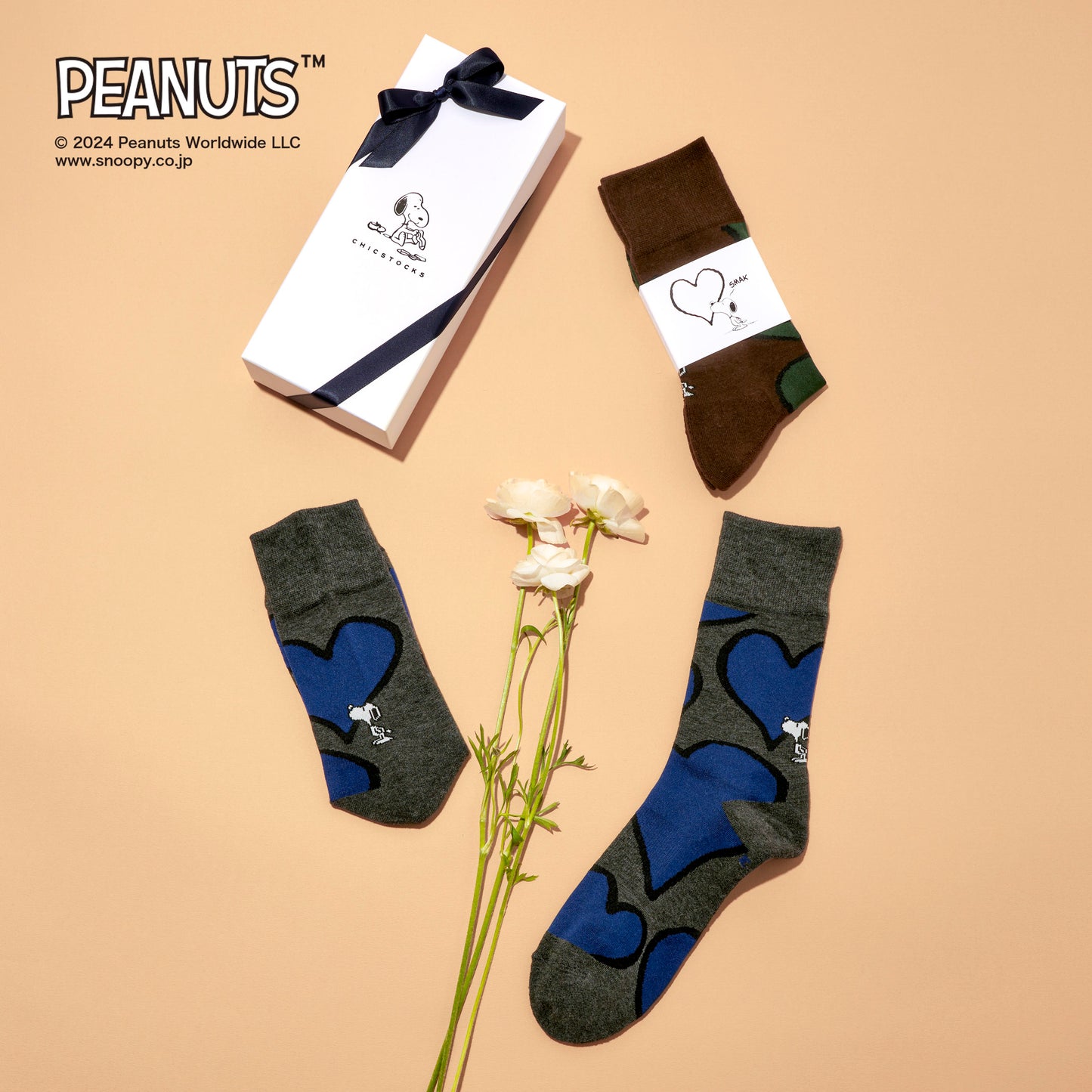 SNOOPY×CHICSTOCKS  2足ギフトボックス   全8種類