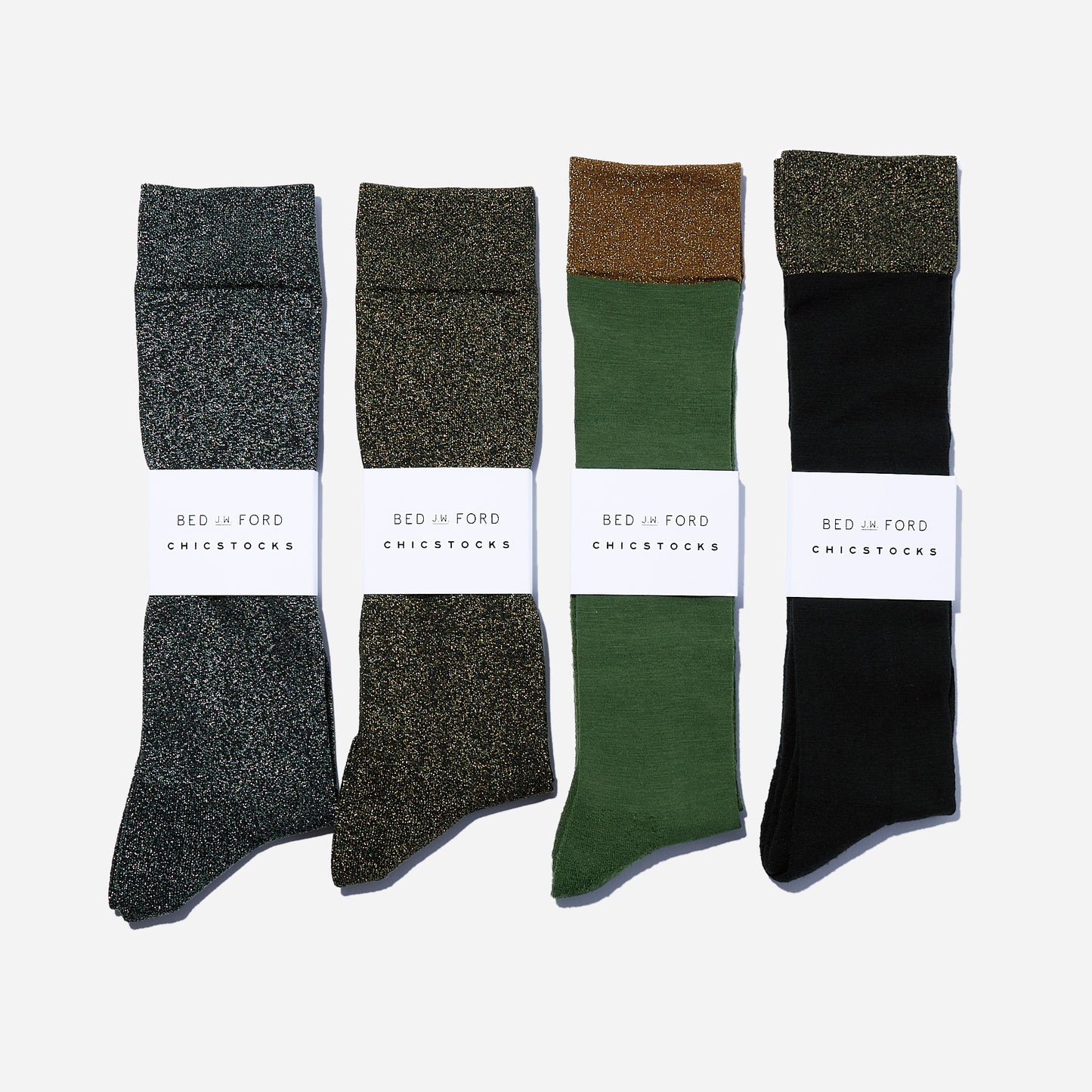 BED j.w. FORD×CHICSTOCKS グリッターソックス 全3色/26-28cm