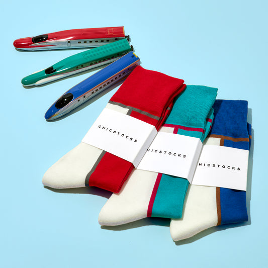 はやぶさ こまち かがやき ラインソックス 全3色/S-L・キッズ