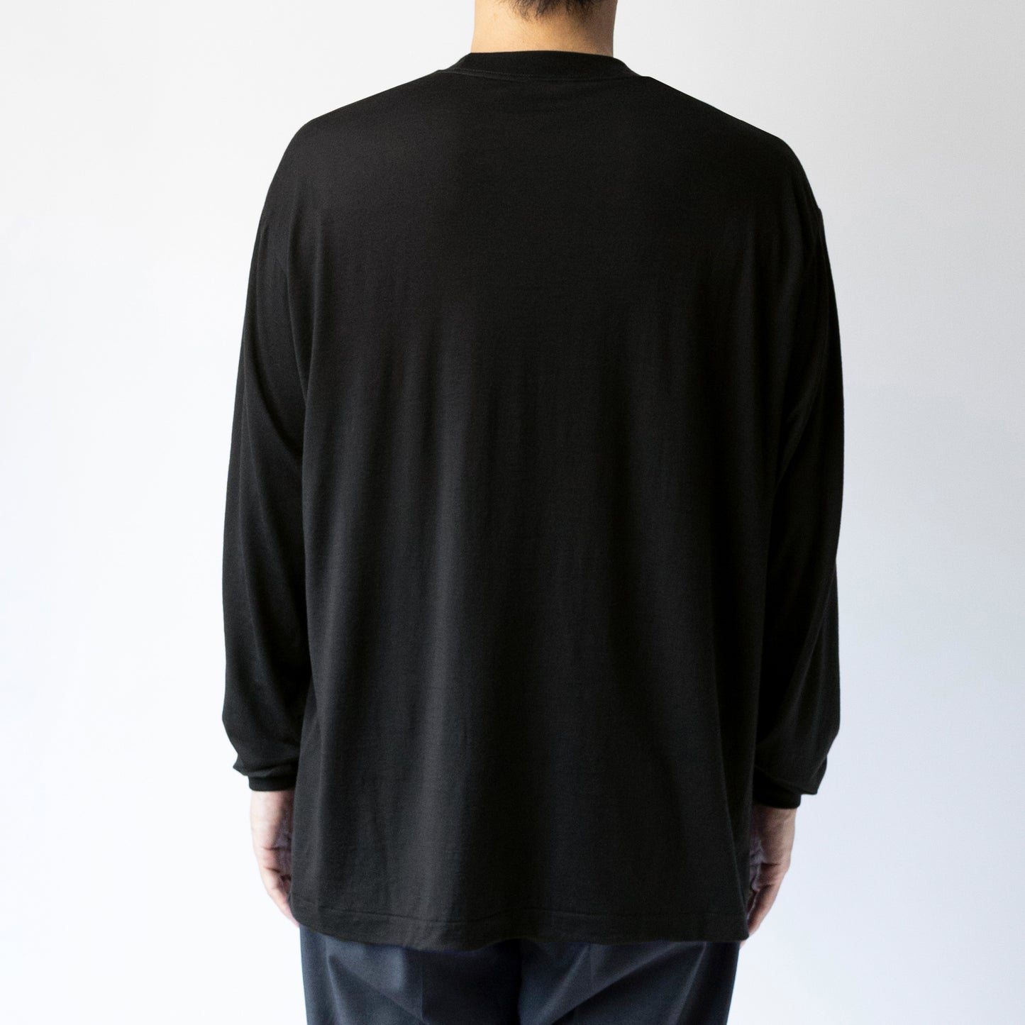 Ameriyas メリノウール100% クルーネック長袖Tシャツ 全2色