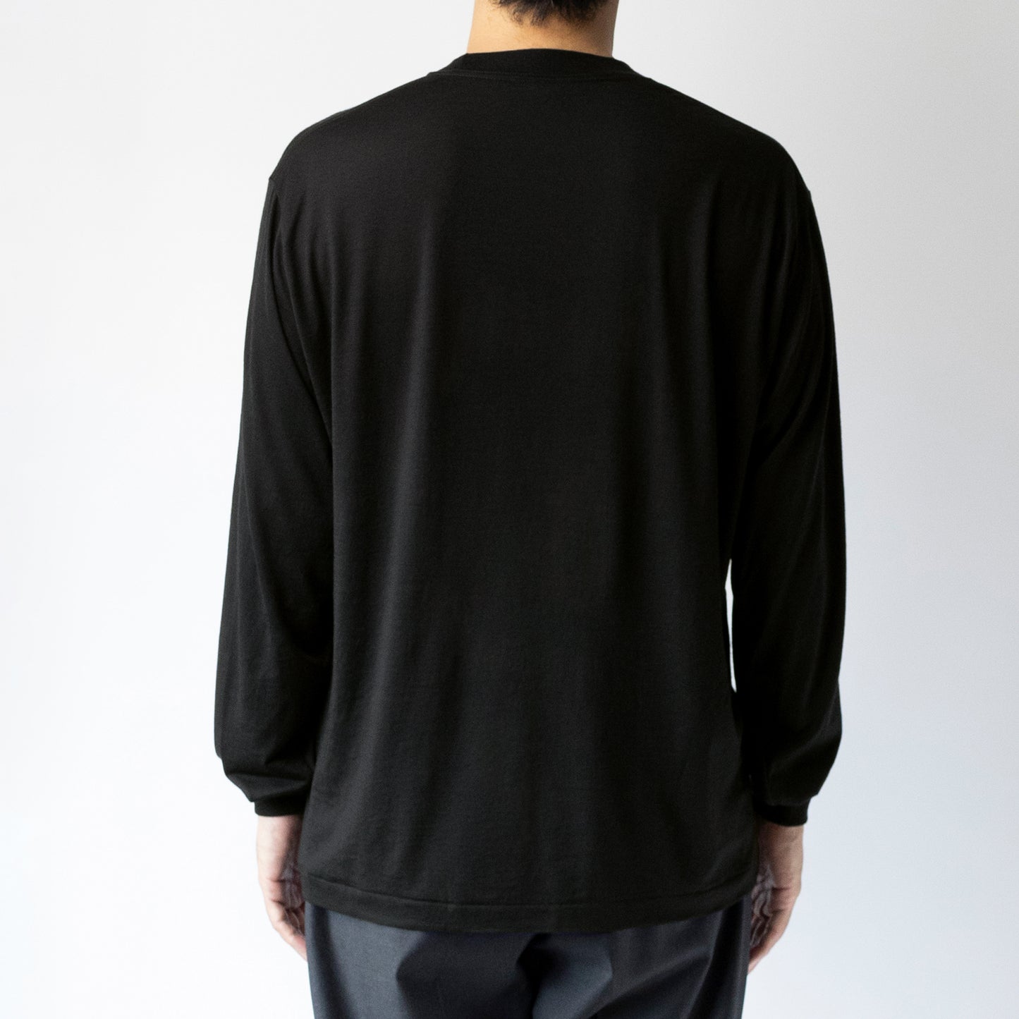 Ameriyas メリノウール100% クルーネック長袖Tシャツ 全2色