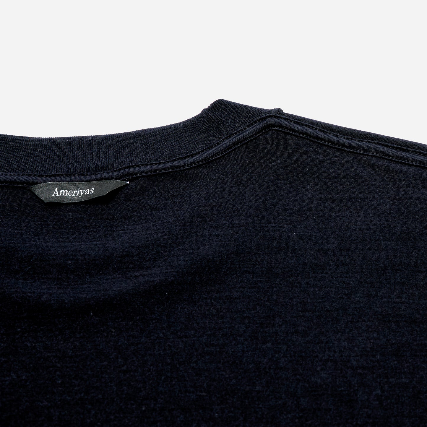 Ameriyas メリノウール100% クルーネック長袖Tシャツ 全2色