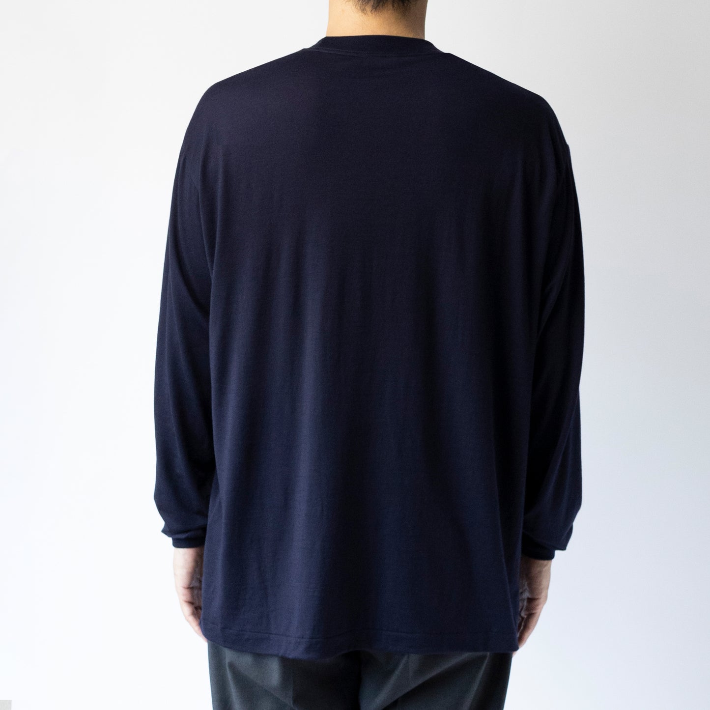 Ameriyas メリノウール100% クルーネック長袖Tシャツ 全2色