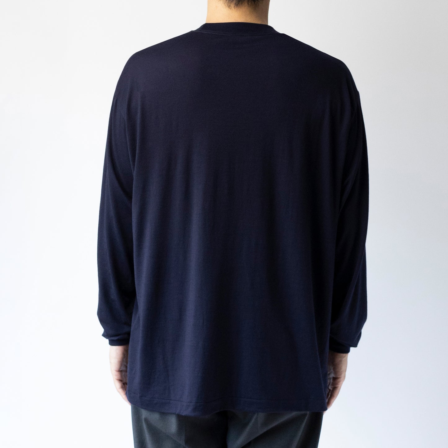 Ameriyas メリノウール100% クルーネック長袖Tシャツ 全2色