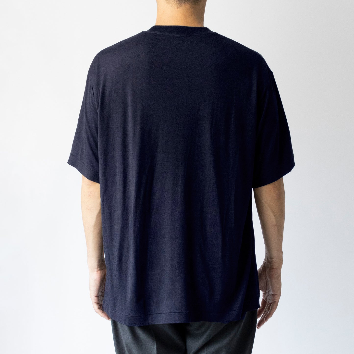 Ameriyas メリノウール100% クルーネック半袖Tシャツ 全2色