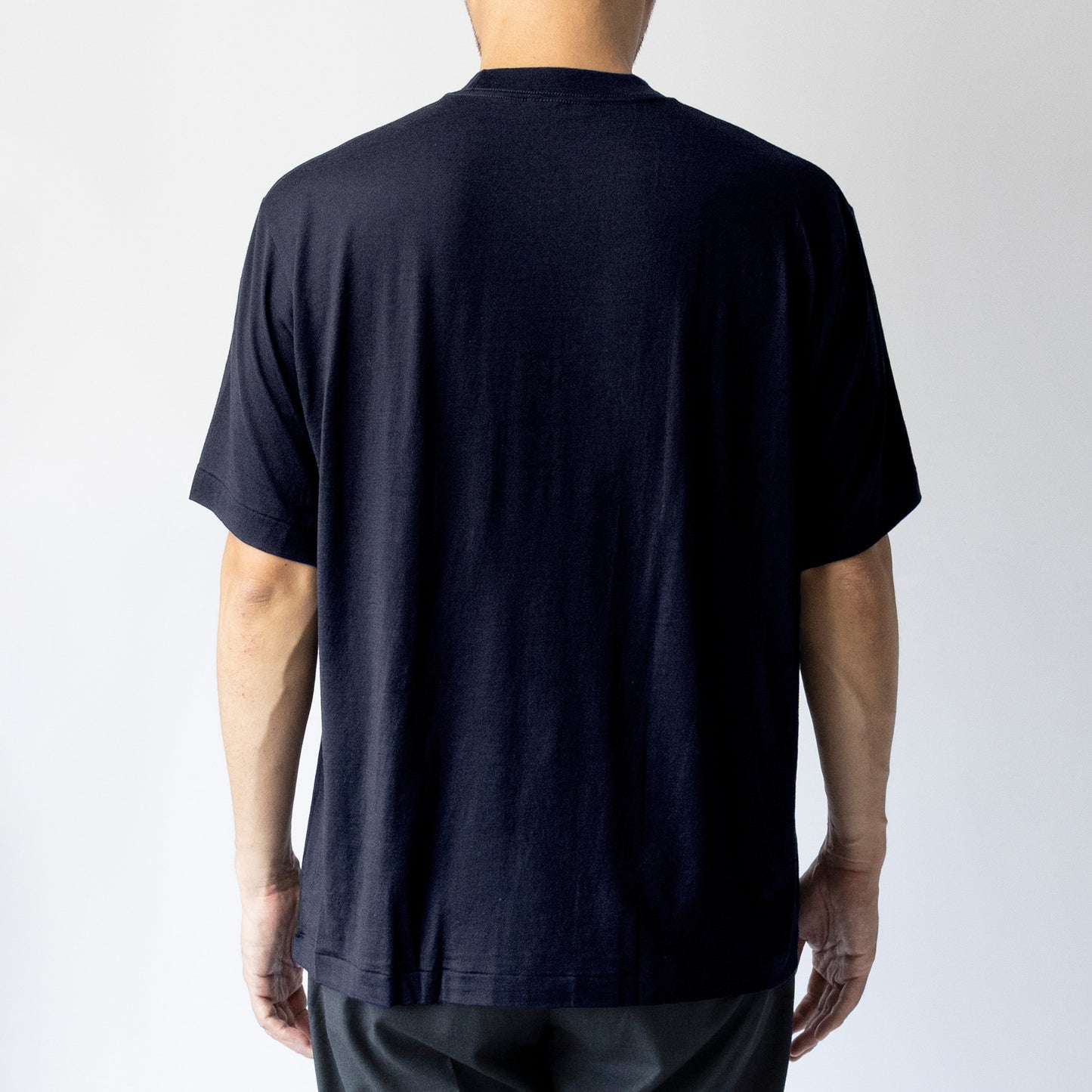 Ameriyas メリノウール100% クルーネック半袖Tシャツ 全2色