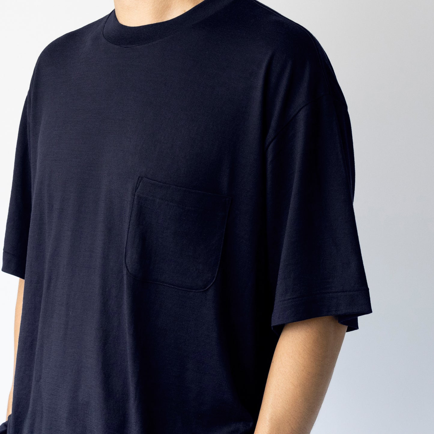 Ameriyas メリノウール100% クルーネック半袖Tシャツ 全2色
