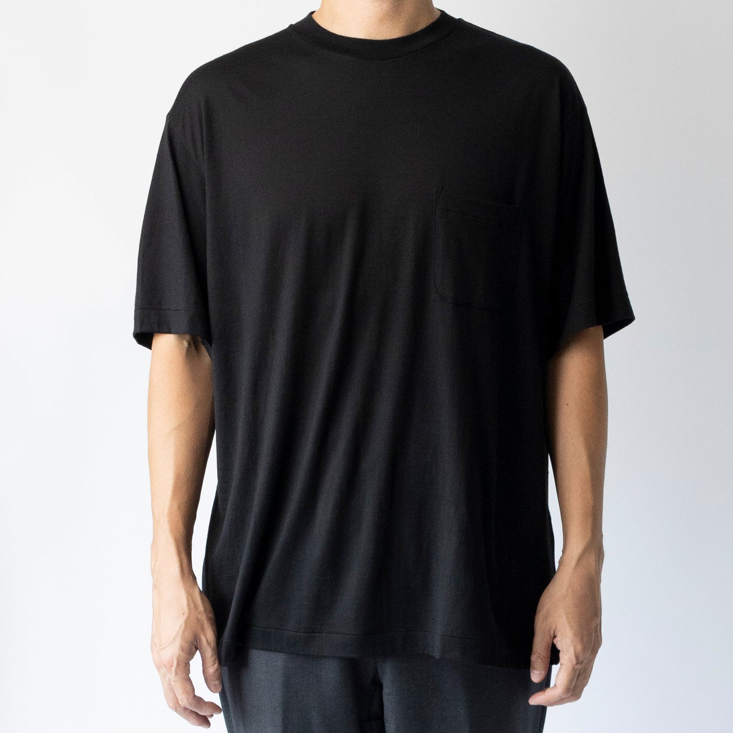 Ameriyas メリノウール100% クルーネック半袖Tシャツ 全2色
