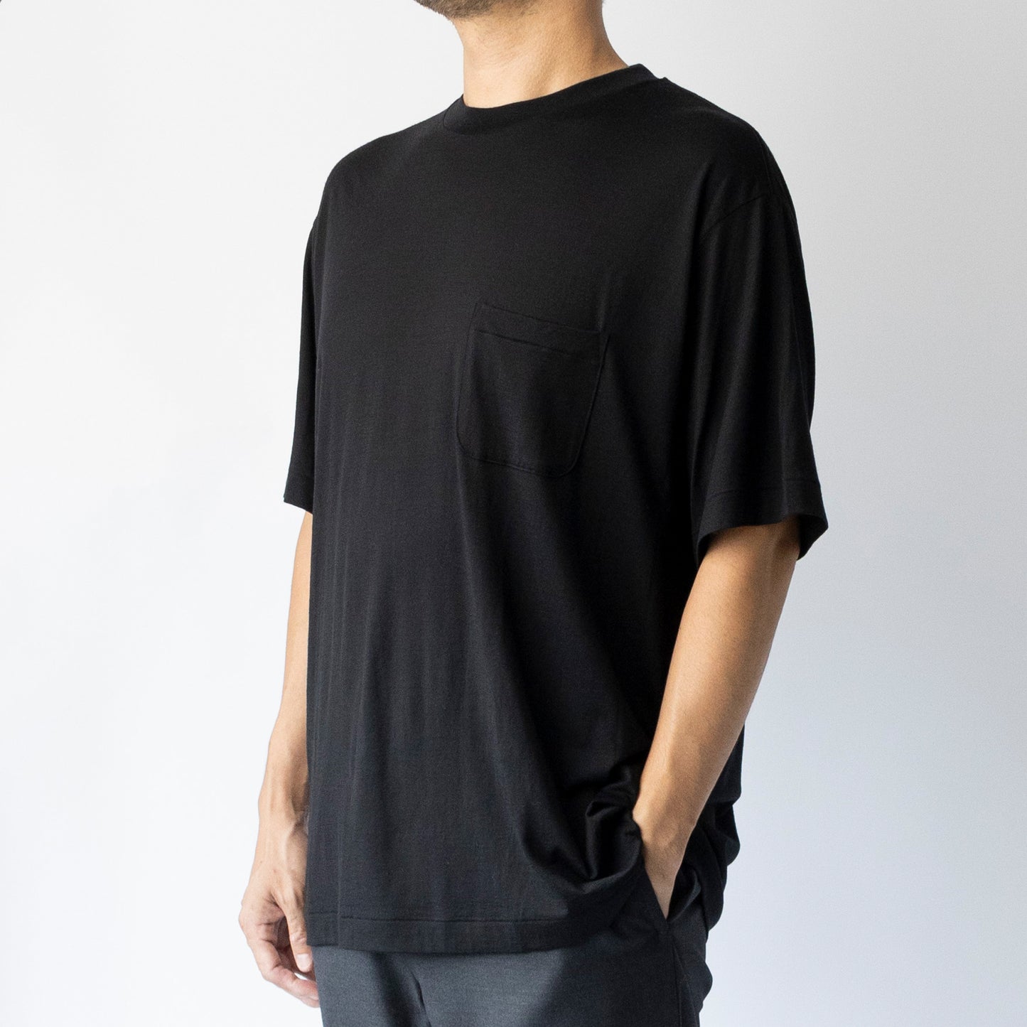 Ameriyas メリノウール100% クルーネック半袖Tシャツ 全2色
