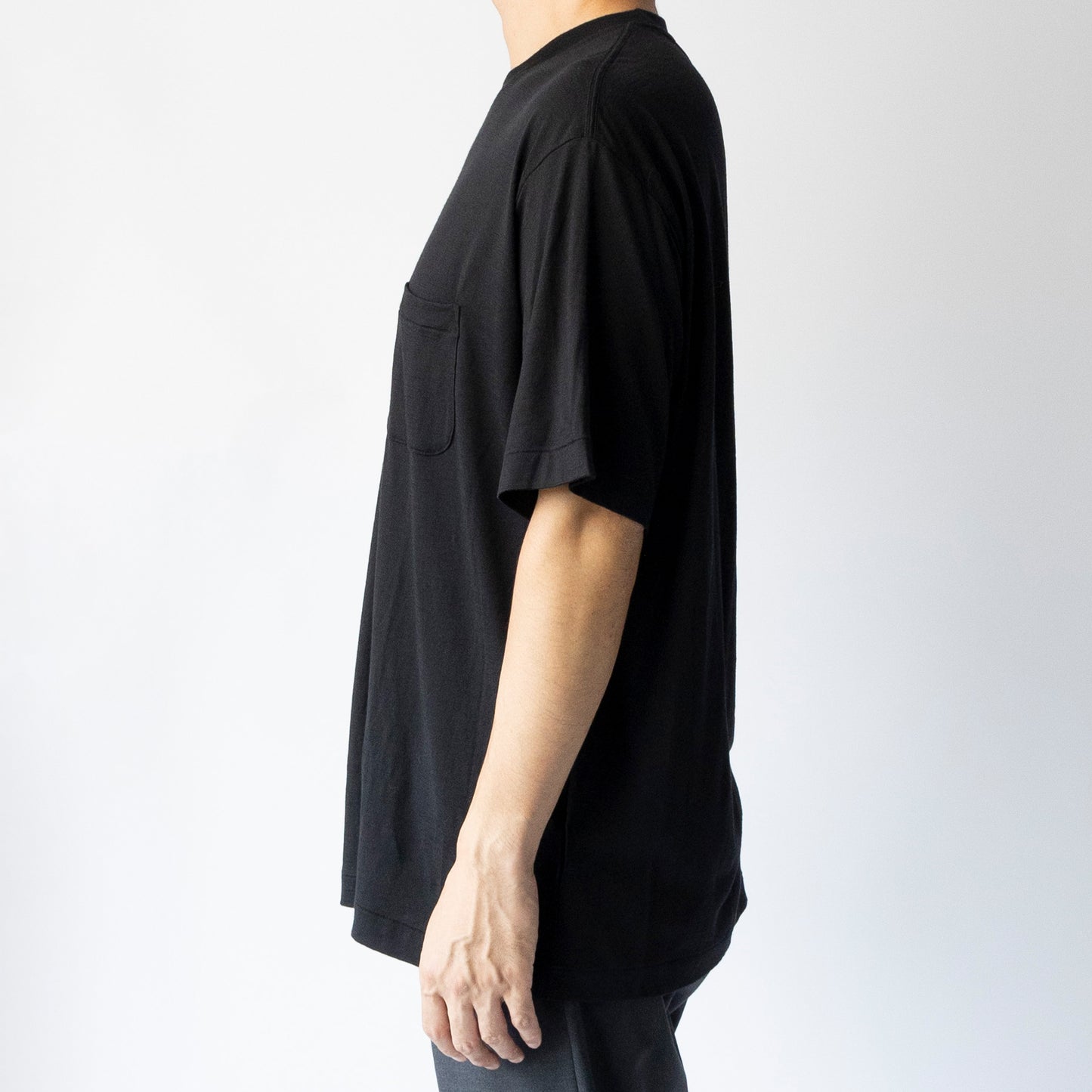 Ameriyas メリノウール100% クルーネック半袖Tシャツ 全2色
