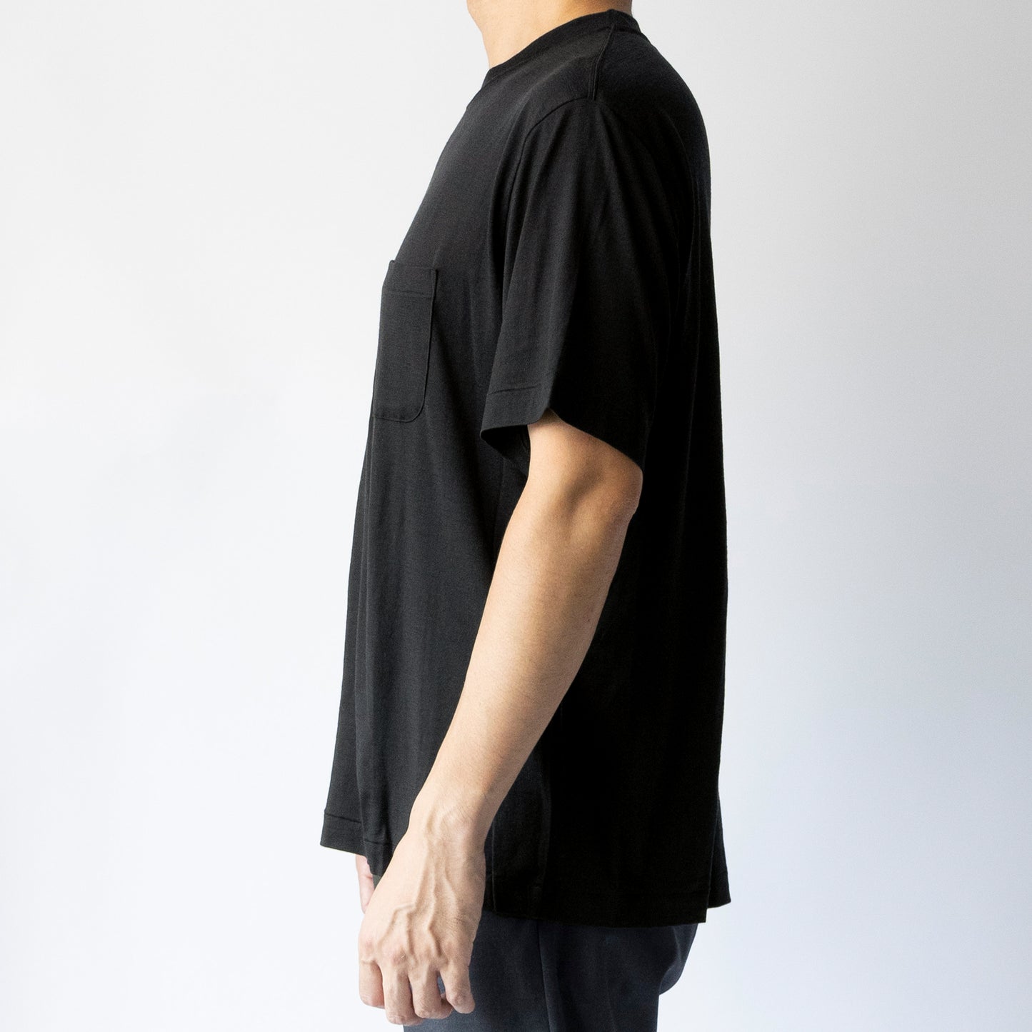 Ameriyas メリノウール100% クルーネック半袖Tシャツ 全2色