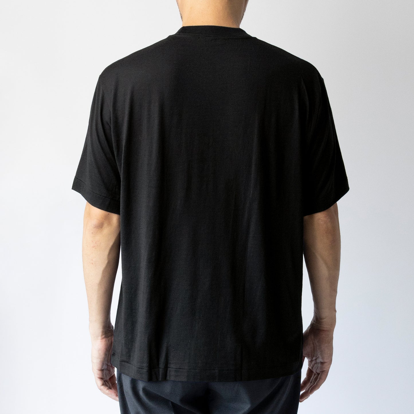Ameriyas メリノウール100% クルーネック半袖Tシャツ 全2色