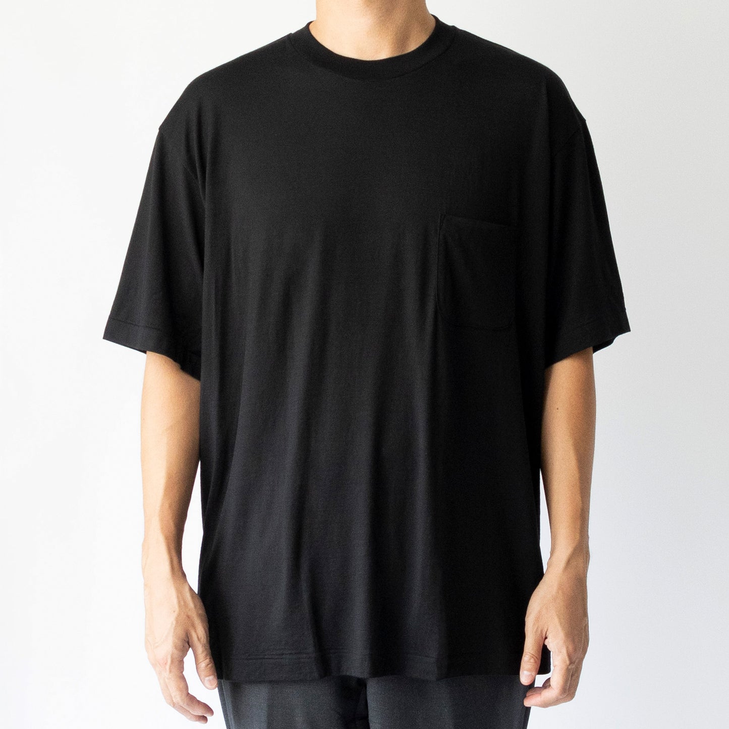 Ameriyas メリノウール100% クルーネック半袖Tシャツ 全2色
