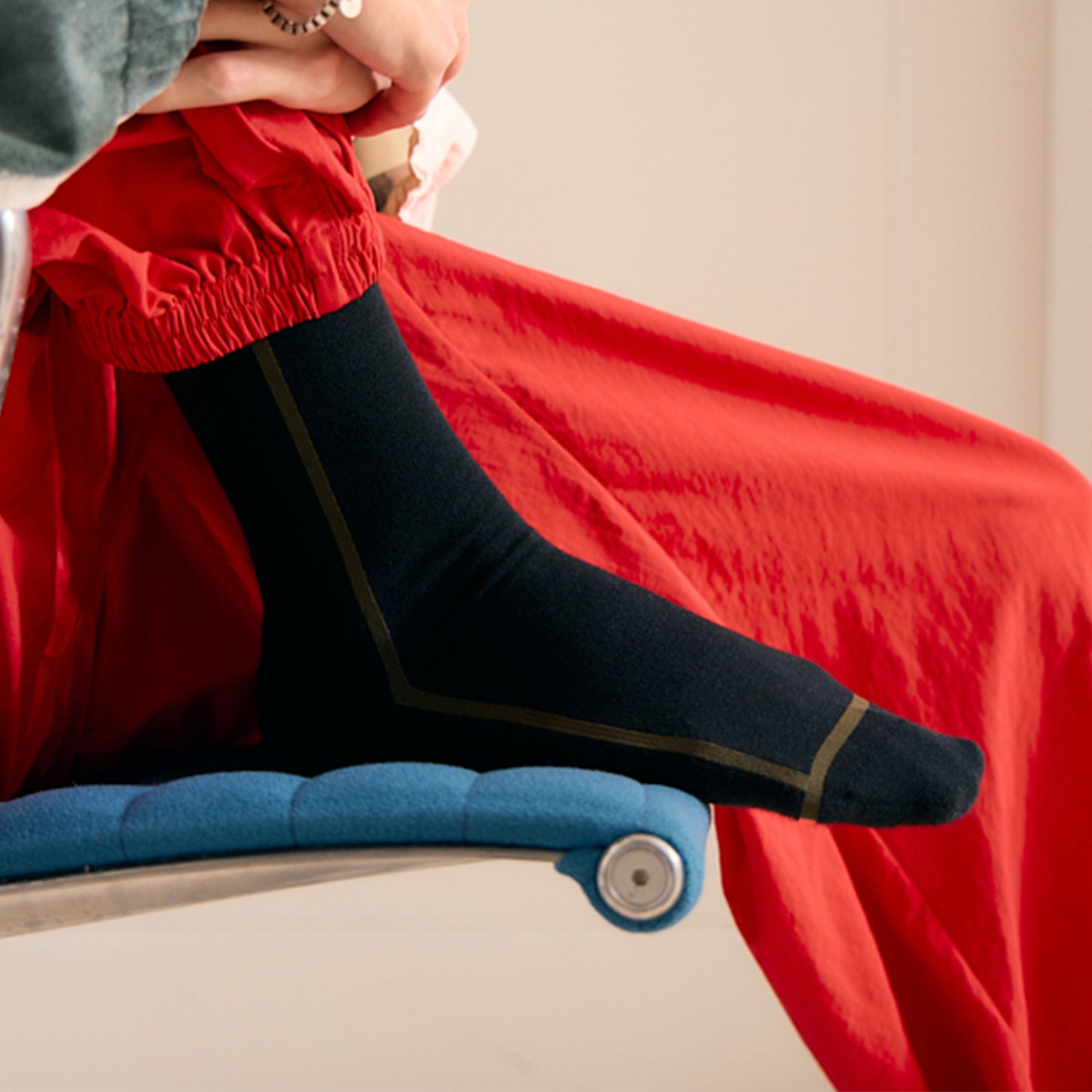 ラインソックス  3足ギフトボックス(手提げ付き)   全7色