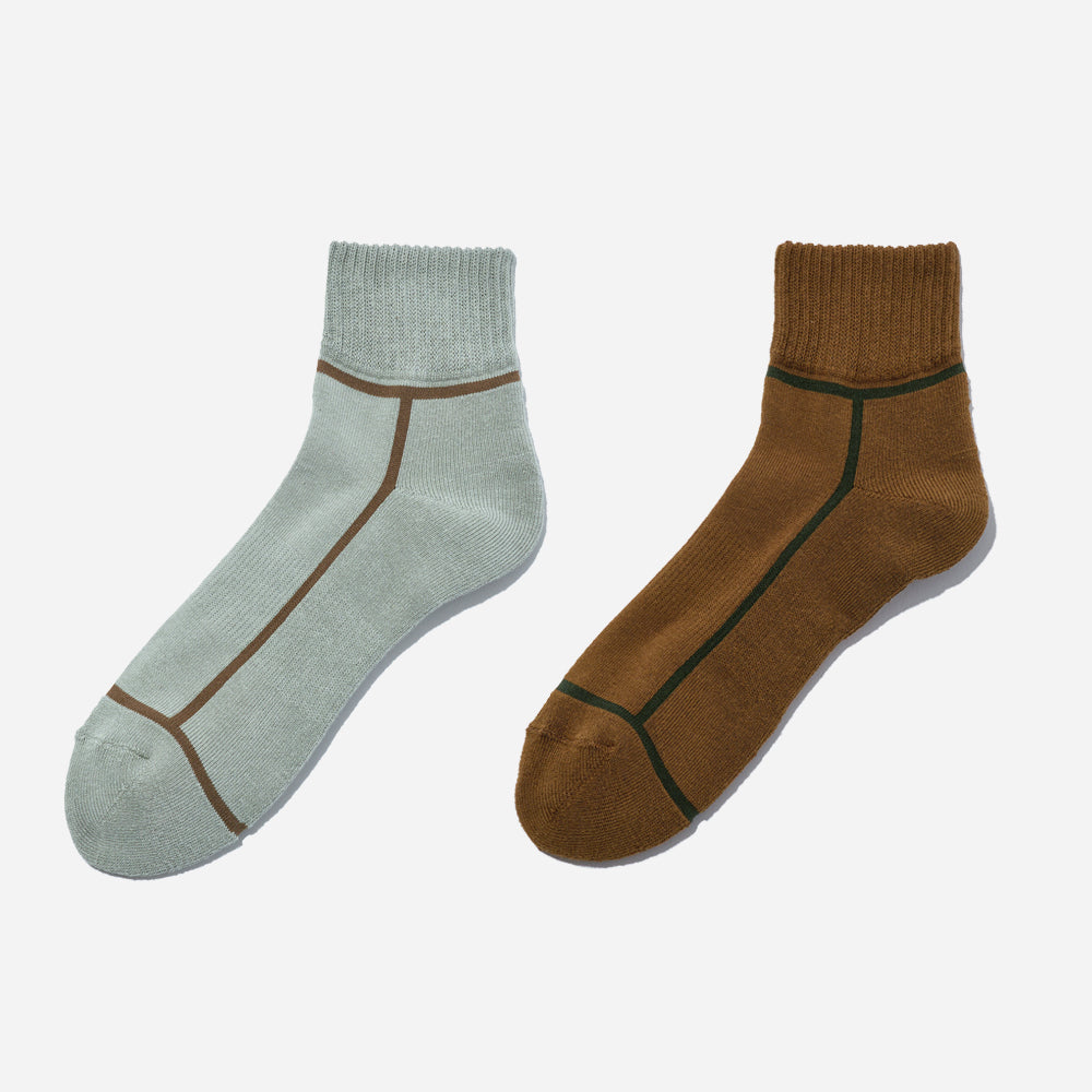 【父の日】 アンクルソックス 2足ギフトセット 全6色/24-26cm・26-28cm