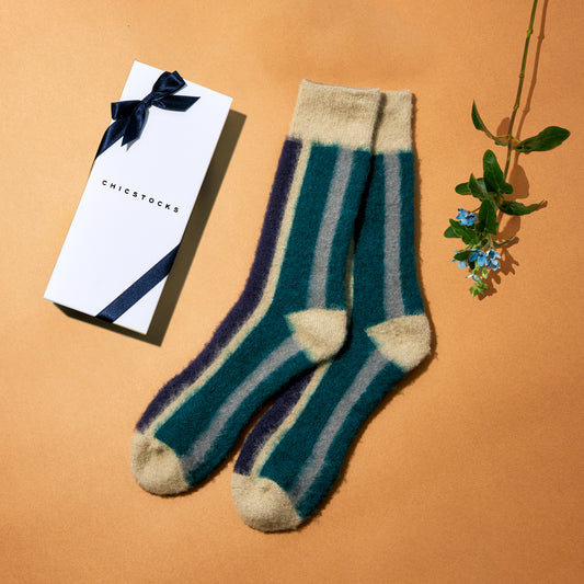 ルームソックス  1足ギフトボックス(手提げ付き)  全3色