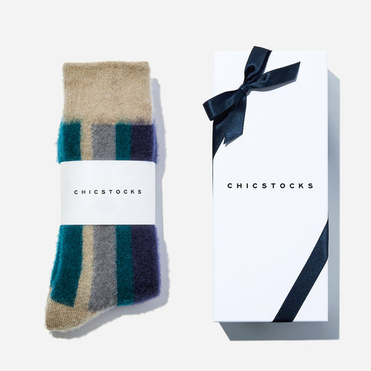 ルームソックス  1足ギフトボックス(手提げ付き)  全3色