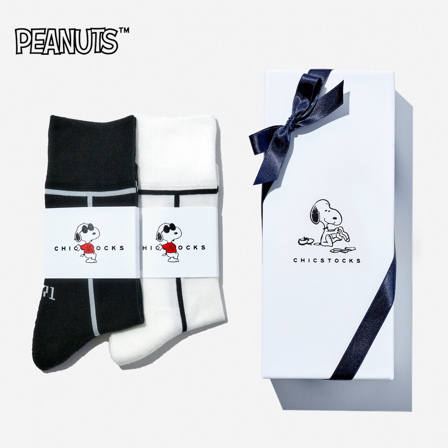 SNOOPY×CHICSTOCKS  2足ギフトボックス   全8種類