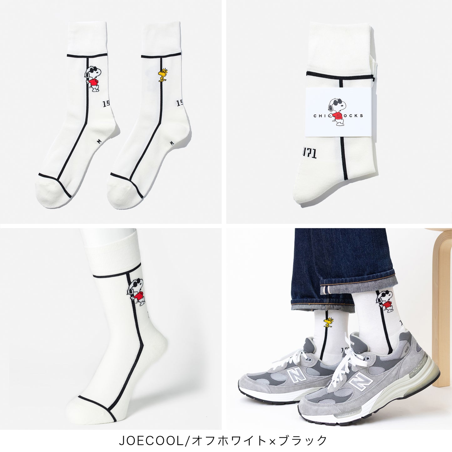 SNOOPY×CHICSTOCKS 2足ギフトボックス 全8種類