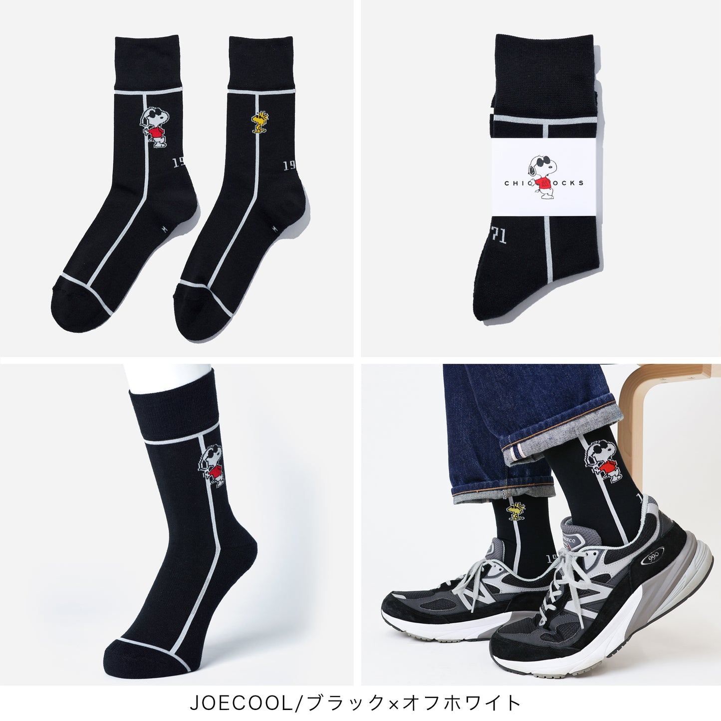 SNOOPY×CHICSTOCKS 2足ギフトボックス 全8種類