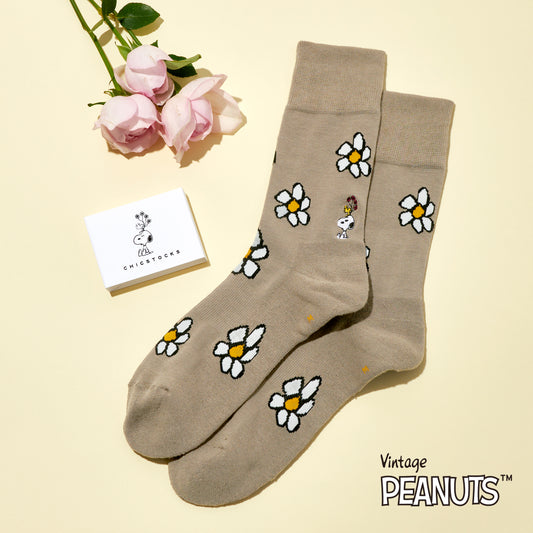 SNOOPY×CHICSTOCKS  フラワー  全3色/22-24cm・24-26cm