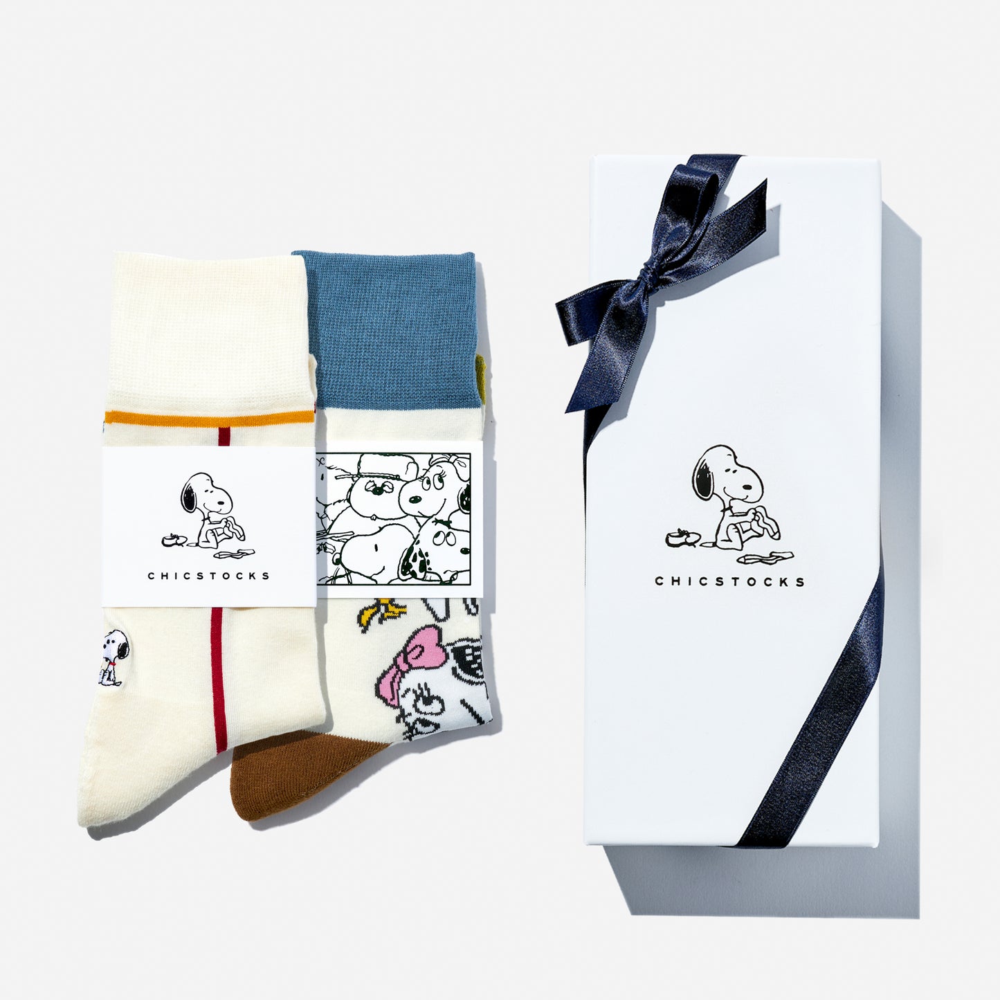 SNOOPY×CHICSTOCKS 2足ギフトボックス 全8種類