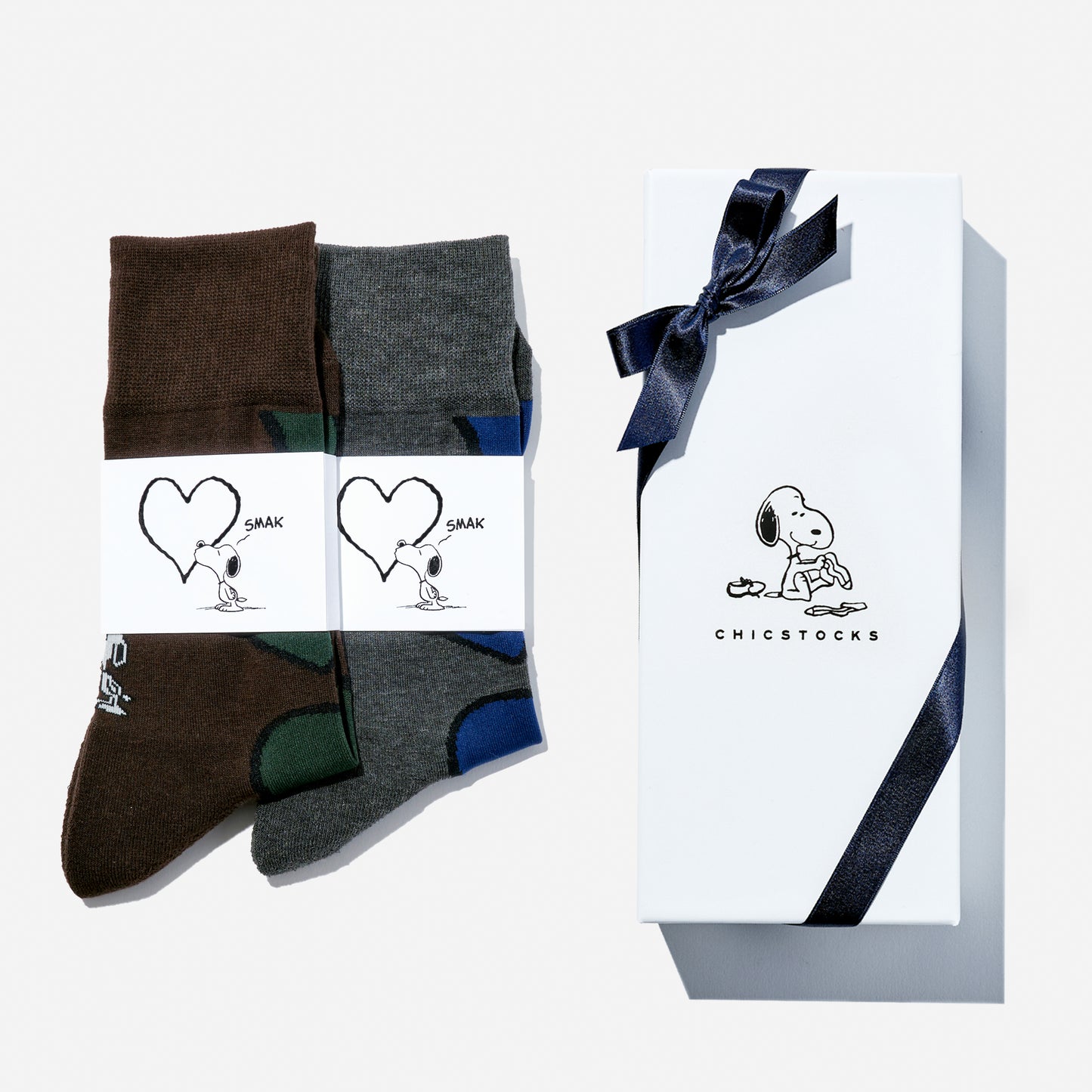 SNOOPY×CHICSTOCKS 2足ギフトボックス 全8種類