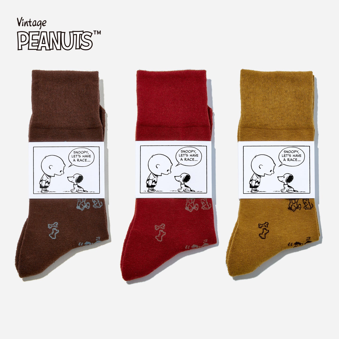 SNOOPY×CHICSTOCKS 1950s スヌーピー 全3色