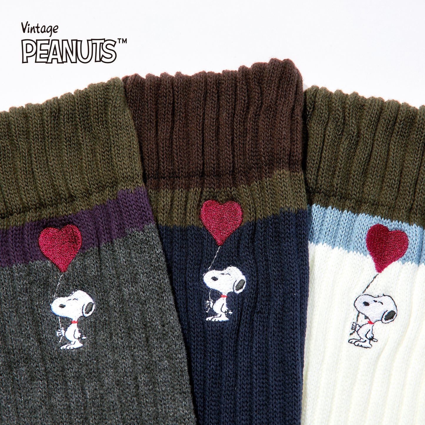 SNOOPY×CHICSTOCKS ハートバルーン 全3色