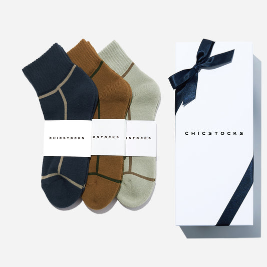 アンクルソックス  3足ギフトボックス(手提げ付き)   全4色