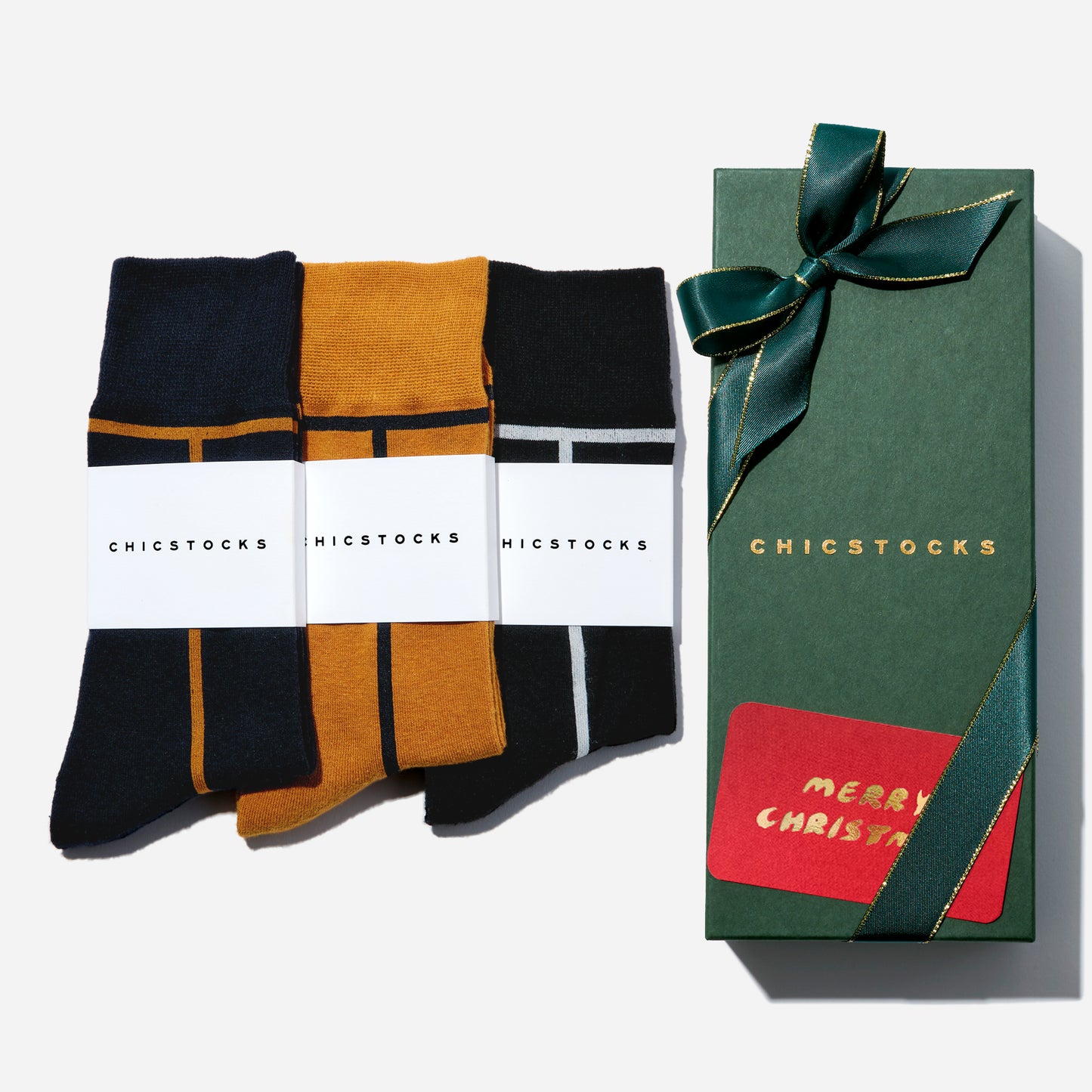 クリスマス 3足ギフトボックス(手提げ付き) 全10色
