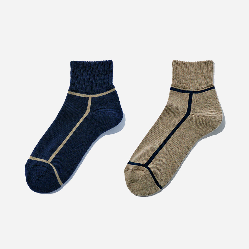 【父の日】 アンクルソックス 2足ギフトセット 全6色/24-26cm・26-28cm