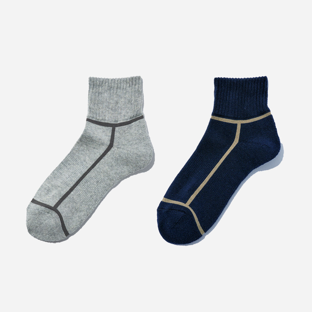 【父の日】 アンクルソックス 2足ギフトセット 全6色/24-26cm・26-28cm