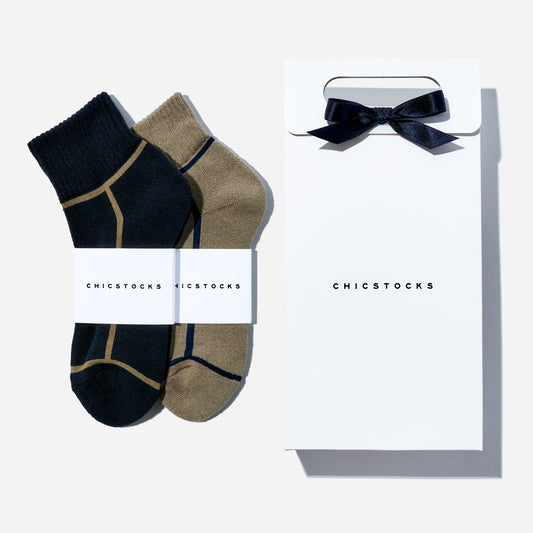 アンクルソックス  2足ギフトバッグ  全7色