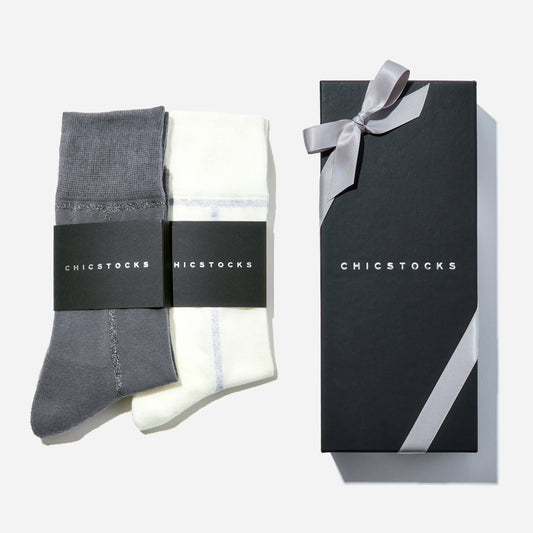 ライン ラメソックス 2足ギフトボックス(手提げ付き) 全3色