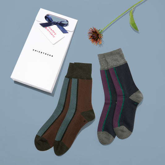 センターラインソックス  2足ギフトバッグ  全7色