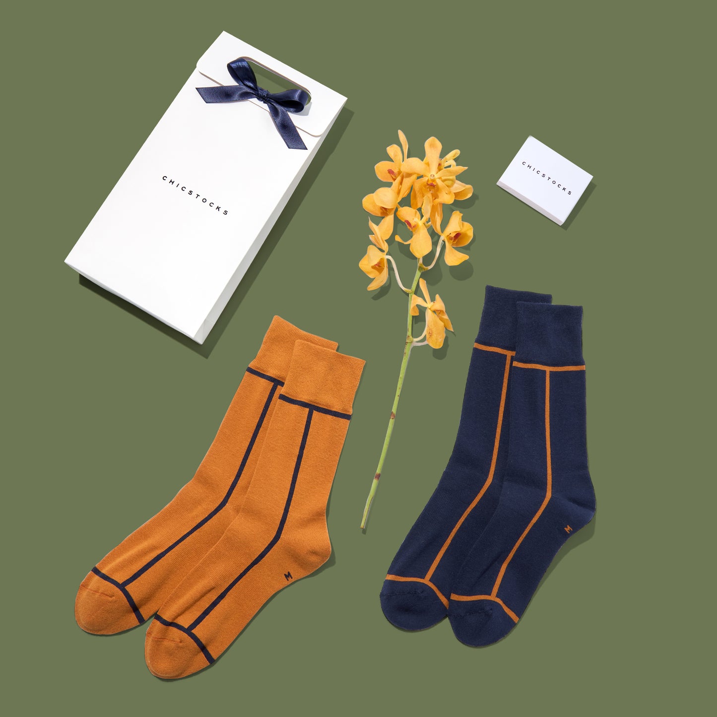 ラインソックス 2足ギフトバッグ 全8色