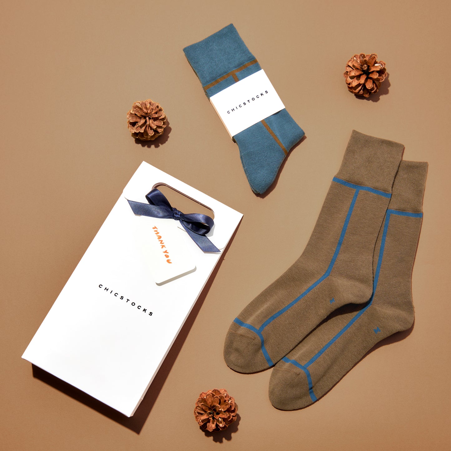 ラインソックス 2足ギフトバッグ 全8色