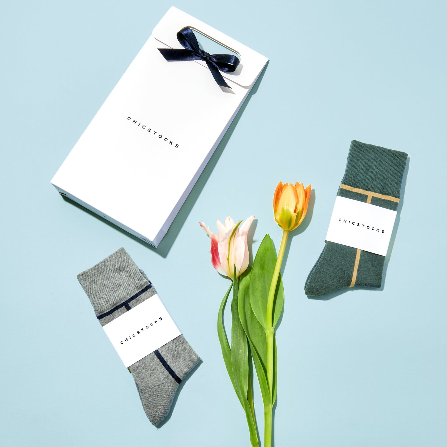 ラインソックス 2足ギフトバッグ 全8色