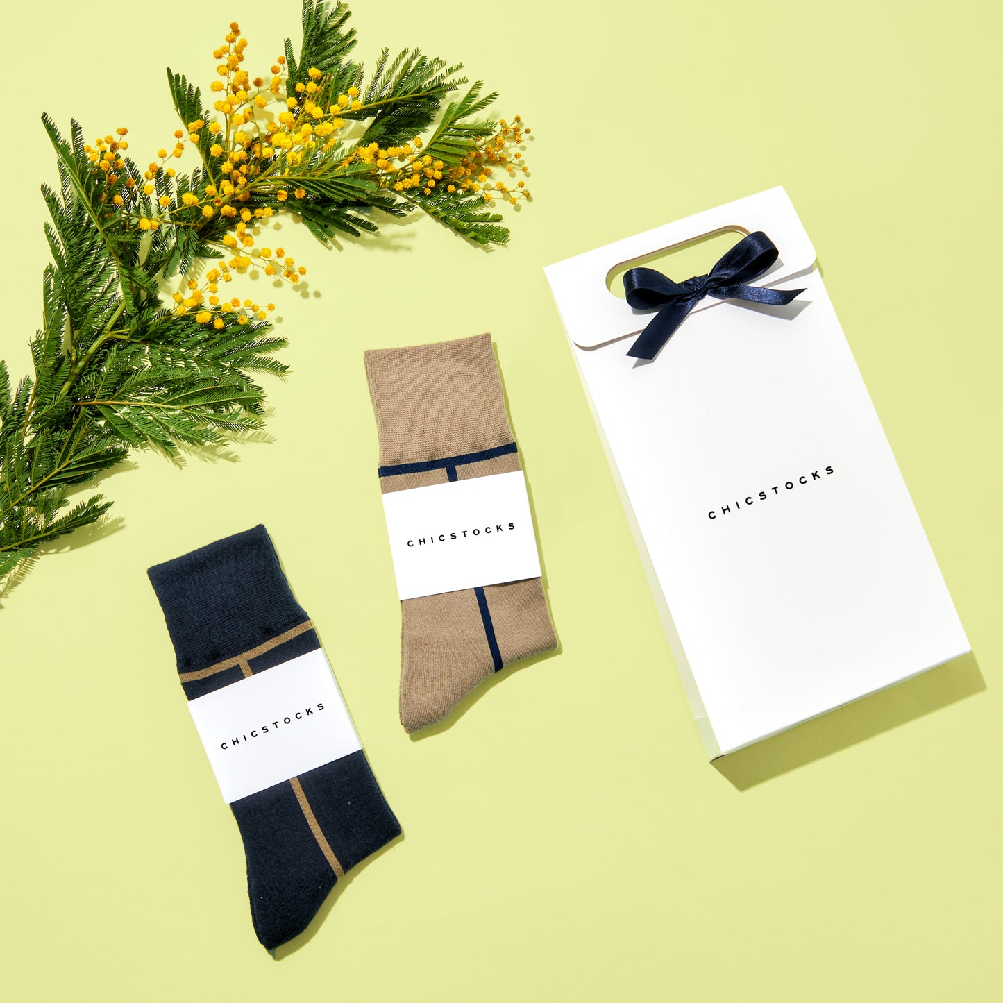 ラインソックス 2足ギフトバッグ 全8色