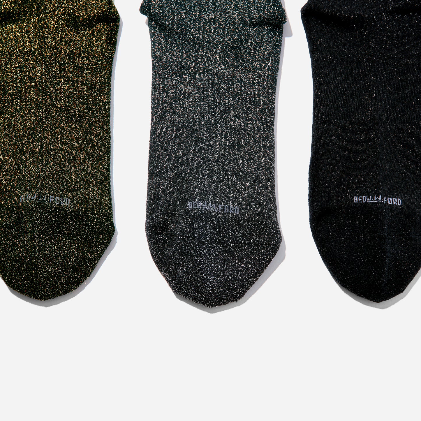 BED j.w. FORD×CHICSTOCKS グリッターソックス 全3色/26-28cm