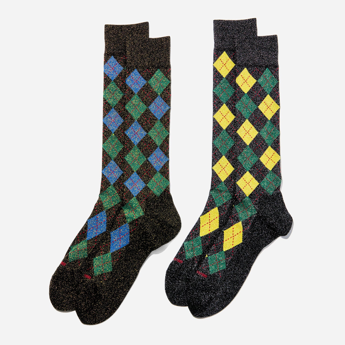 BED j.w. FORD×CHICSTOCKS アーガイル グリッターソックス 全2色/22-24cm・26-28cm