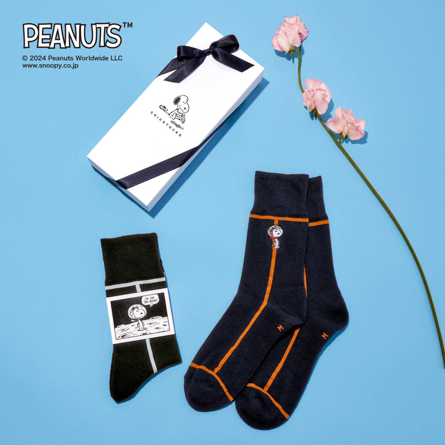 SNOOPY×CHICSTOCKS  2足ギフトボックス   全8種類