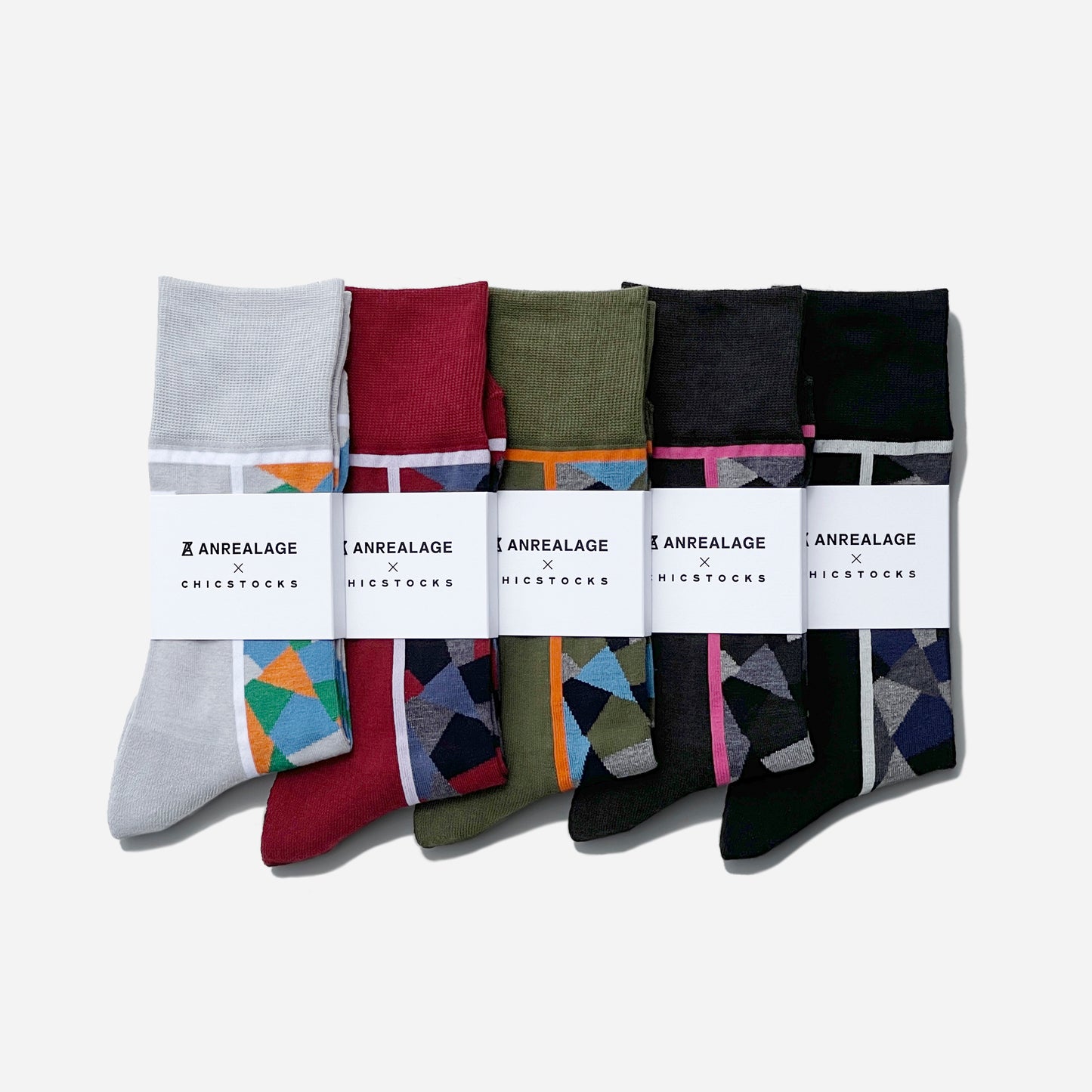 ANREALAGE×CHICSTOCKS ラインソックス 全5色/25-28cm