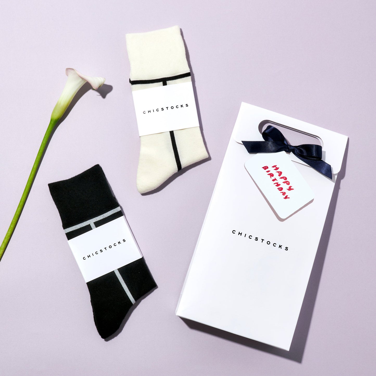 ラインソックス 2足ギフトバッグ 全8色