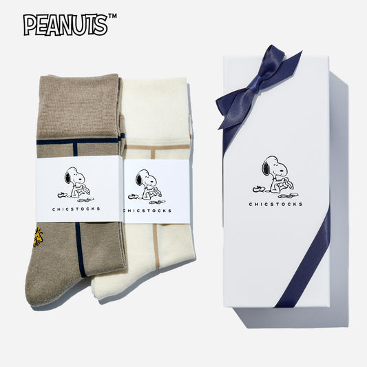 SNOOPY×CHICSTOCKS  2足ギフトボックス   全8種類